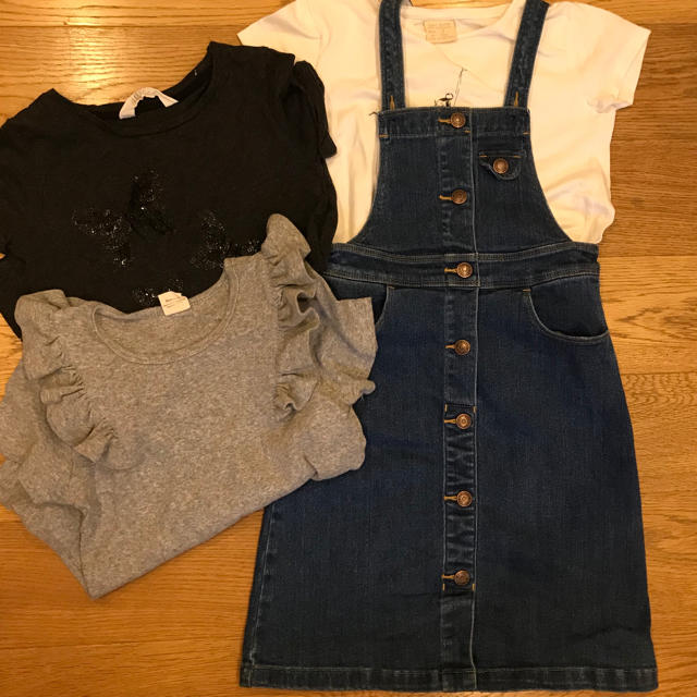 ZARA KIDS(ザラキッズ)の4点セット　120〜130 サロペットスカートZARA他 キッズ/ベビー/マタニティのキッズ服女の子用(90cm~)(スカート)の商品写真