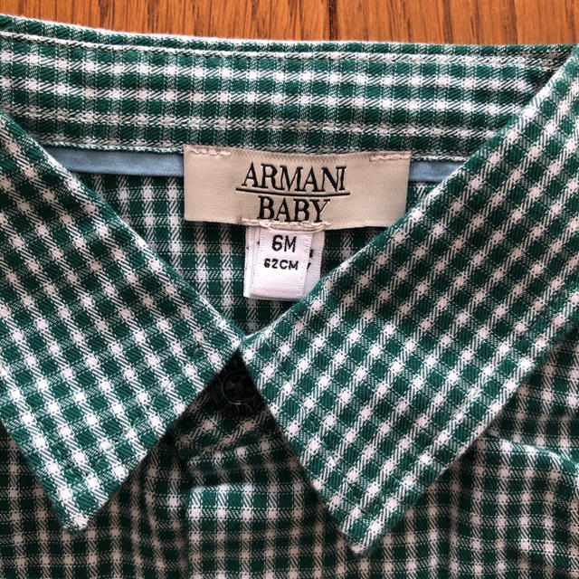 Armani(アルマーニ)のARMANI BABY 6M チェックシャツ キッズ/ベビー/マタニティのベビー服(~85cm)(シャツ/カットソー)の商品写真