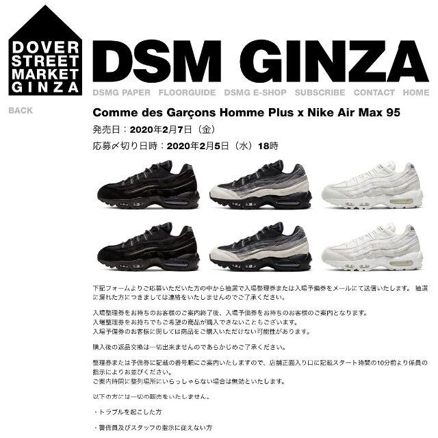 COMME des GARCONS HOMME PLUS(コムデギャルソンオムプリュス)の国内完売　ギャルソン オム プリュス x ナイキ エアマックス 24.5cm メンズの靴/シューズ(スニーカー)の商品写真