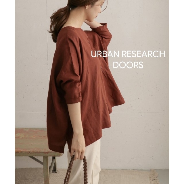 URBAN RESEARCH DOORS(アーバンリサーチドアーズ)の新品* URBAN RESEARCH DOORS リネンワイド2wayプルオーバ レディースのトップス(シャツ/ブラウス(長袖/七分))の商品写真