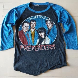 ヴィンテージ'84プリンテンダーズTHE PRETENDERSパキ綿Tシャツ(Tシャツ/カットソー(七分/長袖))