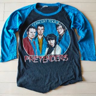 ヴィンテージ'84プリンテンダーズTHE PRETENDERSパキ綿Tシャツ(Tシャツ/カットソー(七分/長袖))