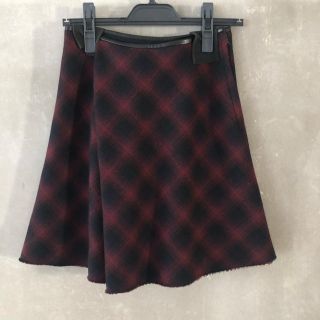 スリーワンフィリップリム(3.1 Phillip Lim)の3.1 Phillip lim ウールチェックスカート　サイズ0(ミニスカート)