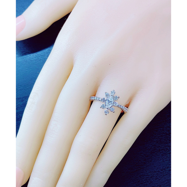 ★0.370ct★✨中宝i,I-1ダイヤモンド&0.60ctK18WGリング指輪 レディースのアクセサリー(リング(指輪))の商品写真