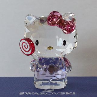 スワロフスキー(SWAROVSKI)のSWAROVSKI スワロフスキー　☆美品☆ ハローキティ　クリスタル　置物(置物)