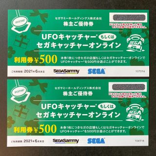 セガ(SEGA)のセガサミーホールディングス　株主優待券1000円分(その他)