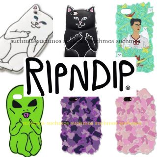 シュプリーム(Supreme)のripndip リップンディップ　猫　iPhoneケース　中指　cat(iPhoneケース)