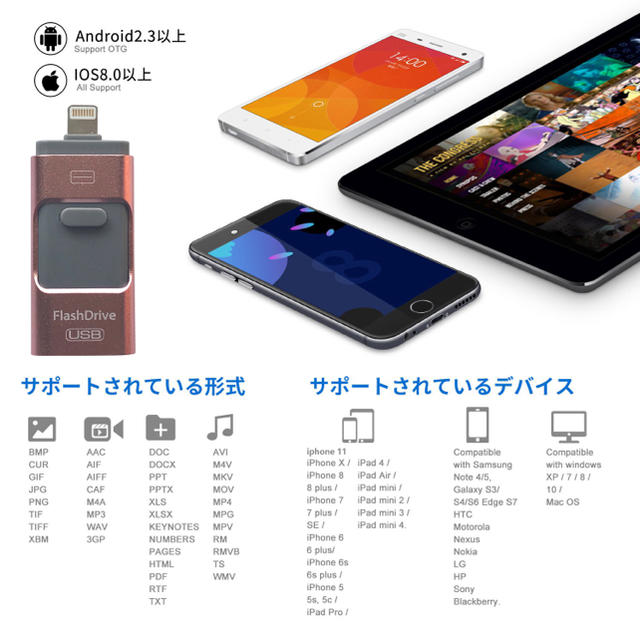 iPhone USBメモリ 64GB スマホ/家電/カメラのPC/タブレット(PC周辺機器)の商品写真