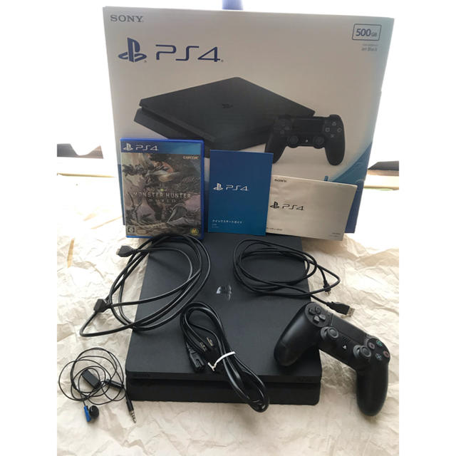 値下げ‼︎ PS4 500G 本体 モンスターハンターワールド付 www ...