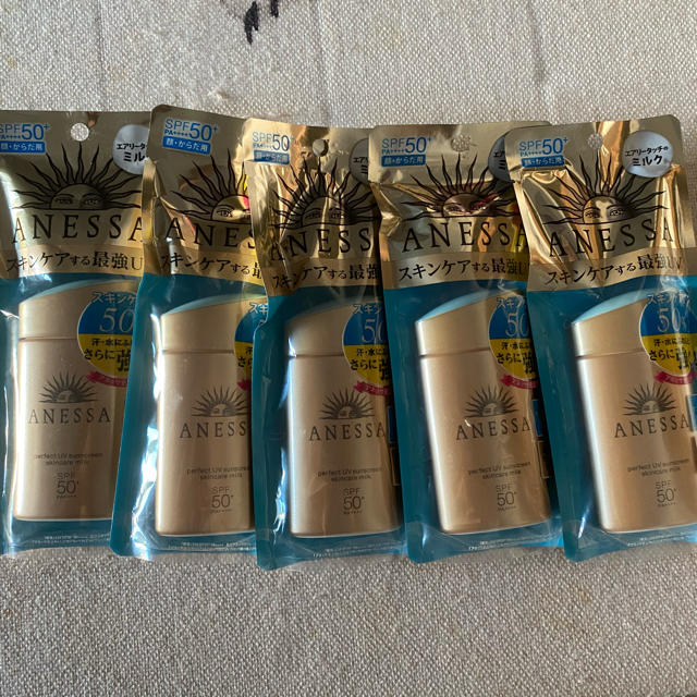 5つセット)資生堂 アネッサ パーフェクトUV スキンケアミルク(60ml