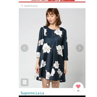 シュープリームララ(Supreme.La.La.)のシュープリームララ　ワントーンフラワーワンピ(ひざ丈ワンピース)