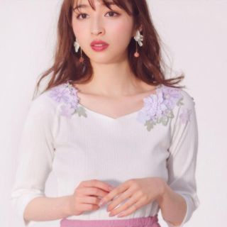 ウィルセレクション(WILLSELECTION)のウィルセレクション♡ 3Dフラワーリブプルオーバー(ニット/セーター)