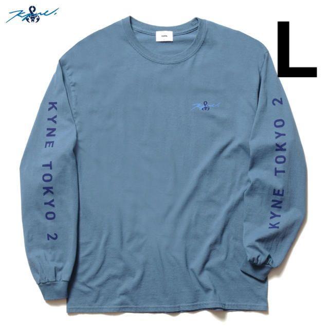 L 新品 SOPHNET. KYNE TOKYO 2 L/S TEE BLUE Tシャツ/カットソー(七分/長袖)
