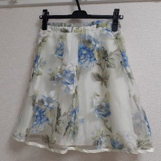 花柄シフォンスカート(ミニスカート)