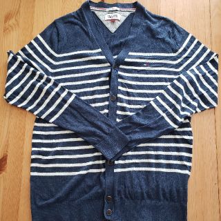 トミーヒルフィガー(TOMMY HILFIGER)のTOMMY☆ボーダーカーデ☆L  w-12(カーディガン)