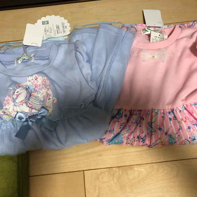 しまむら(シマムラ)のエコネコワンピース　店舗限定カラー キッズ/ベビー/マタニティのキッズ服女の子用(90cm~)(ワンピース)の商品写真