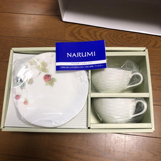 ナルミ(NARUMI)のナルミ スプーン付ティーコーヒー兼用カップ&ソーサーペア(グラス/カップ)