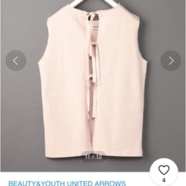 BEAUTY&YOUTH UNITED ARROWS(ビューティアンドユースユナイテッドアローズ)のロク 6 roku / COTTON BACK RIBBON TANK TOP  レディースのトップス(タンクトップ)の商品写真