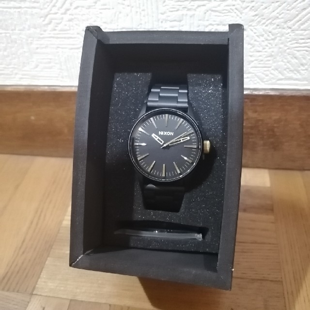 動作確認済】NIXON 腕時計 セントリー38SS マットブラックゴールド
