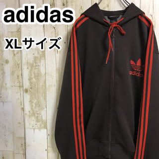 アディダス(adidas)のアディダスオリジナルス フルジップパーカー XL ワッペンロゴ 3ストライプ(パーカー)