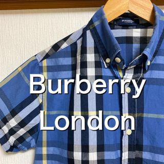 バーバリー(BURBERRY)のBurberry London ブルー　ノバチェック　半袖シャツ(シャツ)