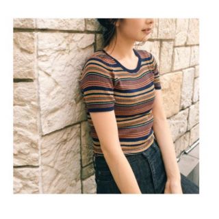 マウジー(moussy)のmoussy multi border tee ボーダートップス　tシャツ(Tシャツ(半袖/袖なし))