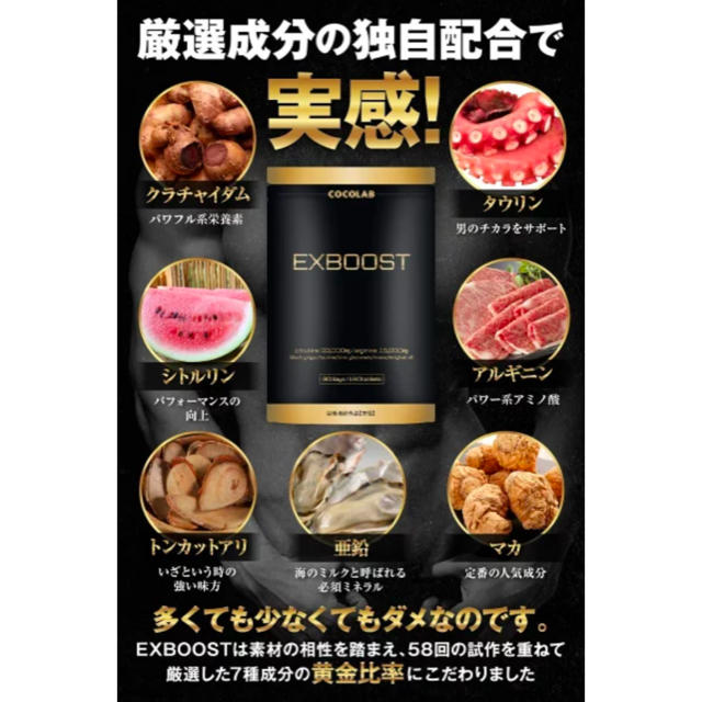 EXBOOST クラチャイダム シトルリン アルギニン サプリメント 食品/飲料/酒の健康食品(その他)の商品写真