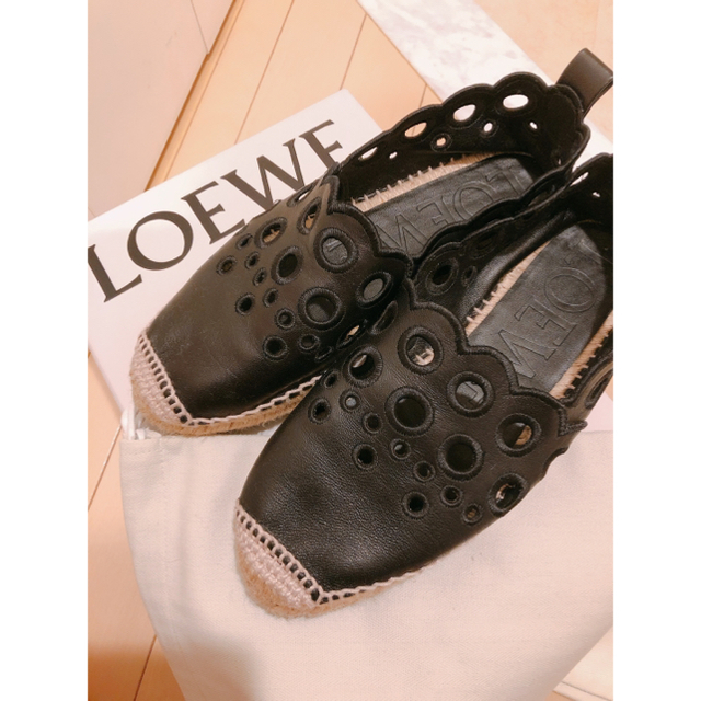 LOEWE(ロエベ)のLOEWE (ロエベ) エスパドリーユシューズ ブラック  レディースの靴/シューズ(スリッポン/モカシン)の商品写真