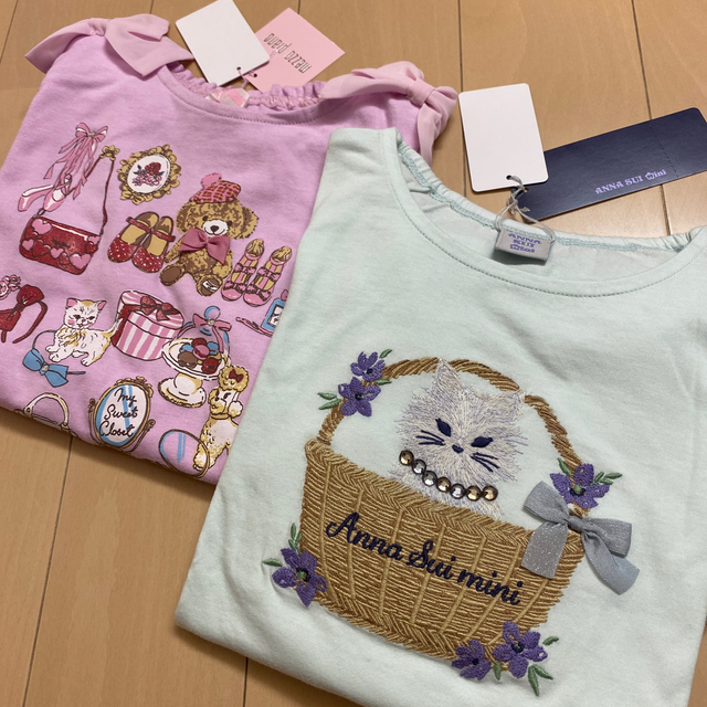 ANNA SUI mini(アナスイミニ)の【ご専用】ANNA SUImini＆メゾ140【新品】2点♡ キッズ/ベビー/マタニティのキッズ服女の子用(90cm~)(Tシャツ/カットソー)の商品写真