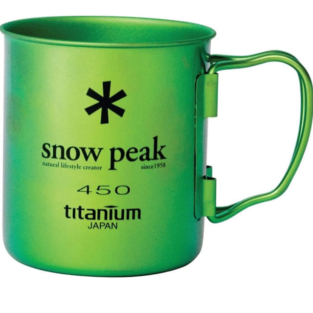 海外限定色Snowpeak スノーピーク チタンシン グルマグカップ45グリーン