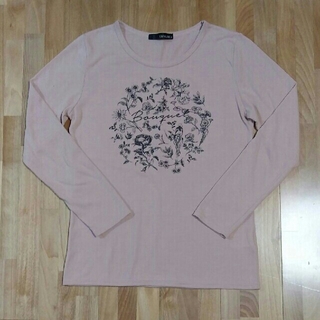 シマムラ(しまむら)の美品 カットソー Tシャツ くすみ ピンク 長袖(Tシャツ(長袖/七分))