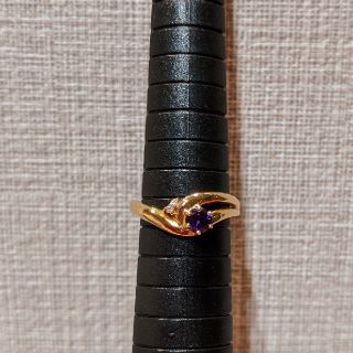 ジュエリーツツミ(JEWELRY TSUTSUMI)のアメジストとダイヤ　K18 リング(リング(指輪))