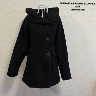 アーバンリサーチドアーズ(URBAN RESEARCH DOORS)のURBANRESEARCH DOORS mizuiroind ロングコート 黒(ロングコート)