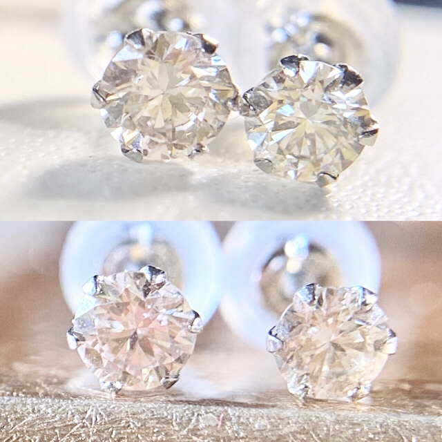 合計0.30ct 綺麗なダイヤモンドスタッドピアス　一粒ピアス レディースのアクセサリー(ピアス)の商品写真