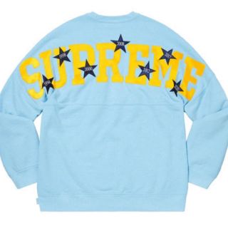 シュプリーム(Supreme)のSUPREME Stars Crewneck Ice Blue☆黒髭男爵☆様専用(スウェット)