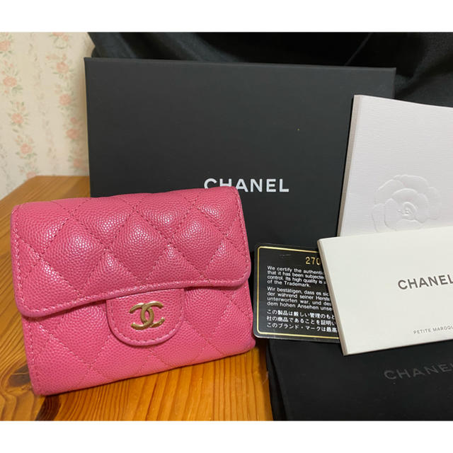 税込?送料無料】 CHANEL シャネル コンパクト 三つ折り財布 - 財布