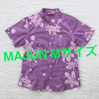 ★美品★MAJUN かりゆしウェア M sizeアロハシャツ(シャツ/ブラウス(半袖/袖なし))