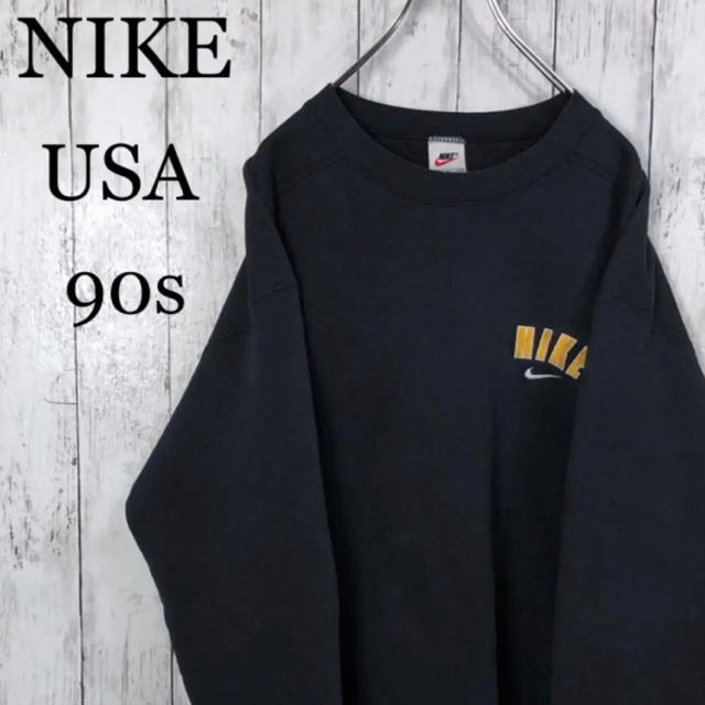NIKE スウェット 90s フロントロゴ デカロゴ 刺繍 ビッグシルエット