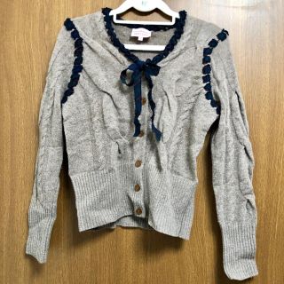 ヴィヴィアンウエストウッド(Vivienne Westwood)のVivienne westwood ニット カーディガン リボン サイズ2(カーディガン)