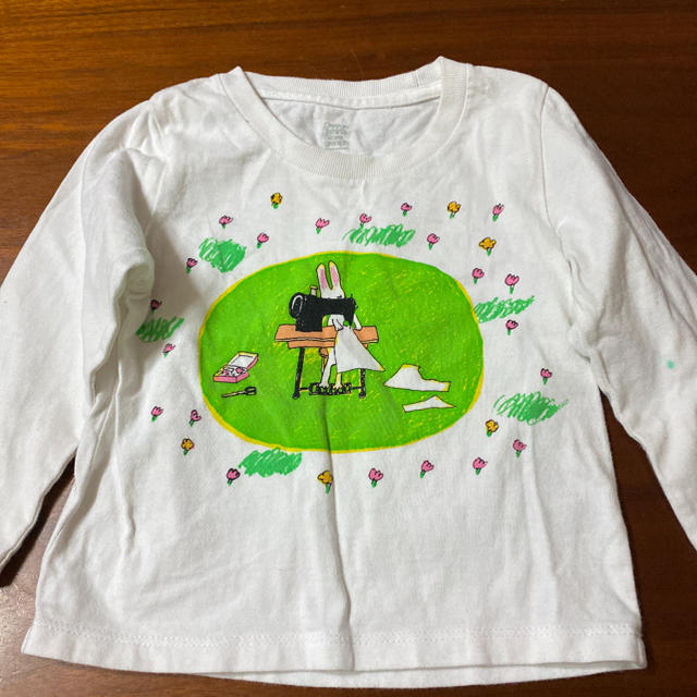 Design Tshirts Store graniph(グラニフ)のデザインティシャツ　わたしのワンピース　90 キッズ/ベビー/マタニティのキッズ服女の子用(90cm~)(Tシャツ/カットソー)の商品写真