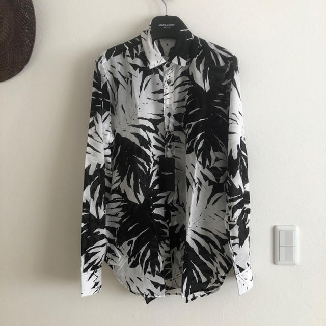 新品！SAINT LAURENT セミシアーハワイアン 長袖シャツ サイズ39タグ