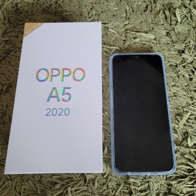 再入荷新作OPPO A5 2020 simフリー ブルーの通販 by n401mac's shop