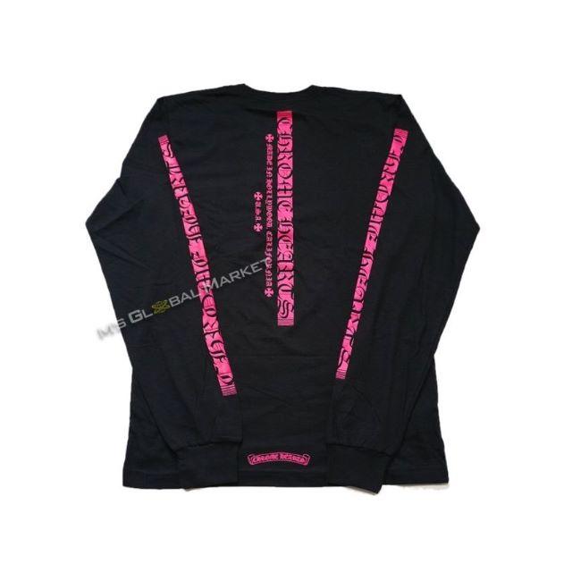 Chrome Hearts - 新品　クロムハーツ Tシャツ ピンクレター 長袖　Ｌ