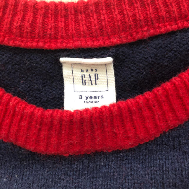 babyGAP(ベビーギャップ)のGap 消防車ニット　3years キッズ/ベビー/マタニティのキッズ服男の子用(90cm~)(ニット)の商品写真