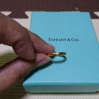 ティファニー(Tiffany & Co.)のティファニー18kゴールドリングダイヤ入り！(リング(指輪))