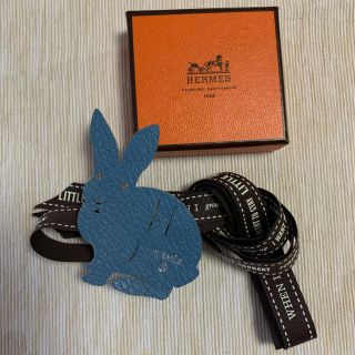 エルメス(Hermes)の新品 エルメス HERMES プチアッシュ レザー　ウサギ(チャーム)