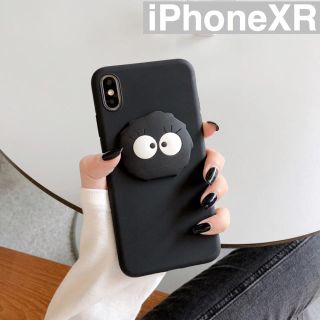 ジブリ(ジブリ)のまくっろすけ　iPhoneXR iPhoneケース スマホケース 黒(iPhoneケース)