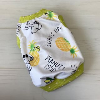 冷感&メッシュ素材　ハンドメイド　タンクトップ　SSサイズ　現品のみ(犬)