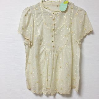 フランシュリッペ(franche lippee)の新品フランシュリッペキノコ柄刺繍トップス(シャツ/ブラウス(半袖/袖なし))