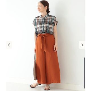 デミルクスビームス(Demi-Luxe BEAMS)の20ss DEMI-LUXE BEAMS ウエストリボン ワイドパンツ パンツ(カジュアルパンツ)